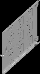 Subdivision, lateral, rectangular, sheet steel, (W x H x D) 1.5 x 200 x 400 mm, 8PQ5000-2BA30