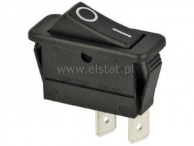 Przeł. kołys.czarny 230V 16A OFF-ON ( wąski ) 2p