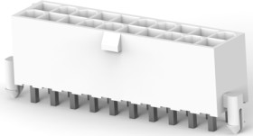 Pin header, 20 pole, pitch 4.2 mm, straight, white, 2-2825261-0