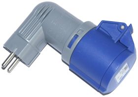 Wtyczka z uziemieniem do gniazda CEE-Cara, PCE 9434100is, 16 A, IP20, niebiesko-szara