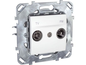 UNICA Gniazdo antenowe RTV przelotowe biel polarna MGU50.453.18Z SCHNEIDER ELECTRIC