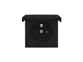 SIMON 55 Pokrywa gniazda pojedynczego z klapką w kolorze do: SGZ1CM, SGZ1M czarny mat TGZ1BUZP/149 KONTAKT SIMON