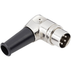 TruComponents 202747 DIN connector Plug, right angle,Pins:5 Silver