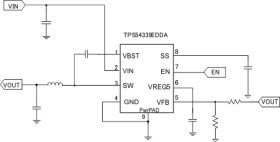 4.5-V to 23-V input, 3-A synchronous step-down converter with D-CAP2 mode and light load efficiency