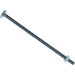 METALMATE MEMCSX08180 Cup Square Hex Bolt &amp; Nut ZP M8 x 180mm Box 10