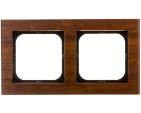 SONATA Ramka podwójna drewno orzech R-2RW/34