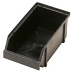 ESD clear box, black, (L x W x D) 100 x 125 x 225 mm, ESD SICHTBOX 4-280