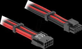 80974 Power 8 pin EPS plug > 4 + 4 pin EPS socket cable, 30 cm