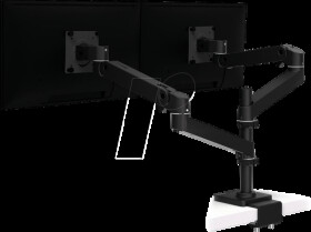 45-714-292 Ergotron LX Pro dual stacking arm, C-clamp, black