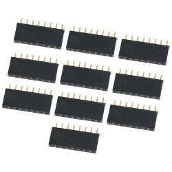 Gniazdo goldpin 1x8 pin żeńskie proste 2.54mm - 10 sztuk