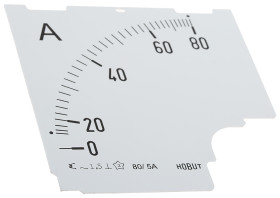 Podziałka miernika panelowego, 0/80A For 80/5A CT