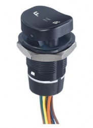 Przełącznik kołyskowy Wł.-wł.-wł. podświetlany SPDT APEM