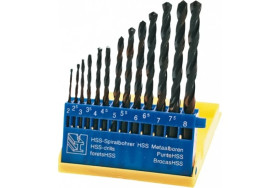 Wiertła do metalu HSS 2.0-8.0 mm zestaw 13 elementów 60H718
