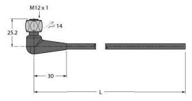 Turck 6934481 Kabel połączeniowy czujnika/aktuatora WKH4.4-5/TFE, piny: 4, 5 m, 1 szt.