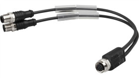 Vk000049 Rozdzielacz, 2X Wtyczka M12 3-Stykowa, Gniazdo M12 4-Stykowe