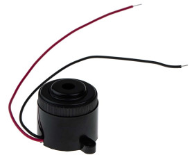 Brzęczyk piezoelektryczny średnica 28mm, sygnał impulsowy szybki 82dB RS PRO