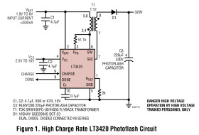 Photoflash Capacitor Chargers with Automatic Refresh