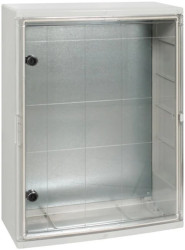 Obudowa z drzwiami transparentnymi SWD 600x500x220mm IP65 z płytą montażową ICW-506022-P