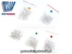 Zestaw diod LED 5mm clear 250 sztuk