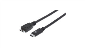 Kabel Usb C-Microb M/M 1,0M Usb3.1 Superspeed+ Czarny 353397