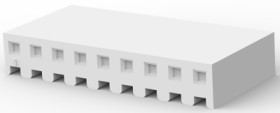 Socket housing, 9 pole, pitch 3.96 mm, straight, natural, 640251-9