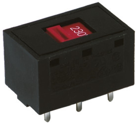 Przełącznik suwakowy, DPDT, THT, 5 A przy 250 V AC, -30 → +85°C, C & K