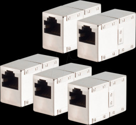 BS75006-M-SET Cat.6 connector metal shielded, 5 pieces