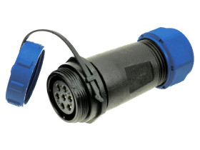 Gniazdo; SP2111C/S7II-1C; 7 torów; lutowany; 2,0mm2; 7-12mm; SP21; na przewód; IP68; 15A; 500V; Weipu; RoHS; SP2111/S7II-1C