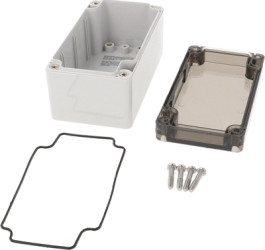 PC enclosure, (L x W x H) 119 x 66 x 61 mm, light gray (RAL 7035), IP68, 1554D2GYSL