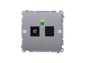 SIMON BASIC Gniazdo ekwipotencjalne pojedyncze (moduł) srebrny mat BMGEK1.01/43 KONTAKT SIMON