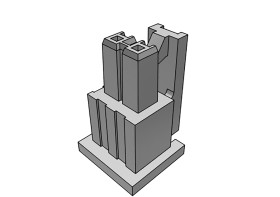 Obudowa złącza zagniatanego 2-pinowe -rzędowe raster: 2.54mm Samtec Męski Montaż na kablu IPD1 Złącza FFC, złącza IDC