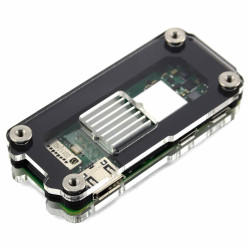 Zebra Zero Heatsink Raspberry Pi Zero 2 Case - Black Ice