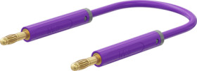Measuring lead with (4 mm lamella plug, straight) to (4 mm lamella plug, straight), 0.5 m, purple, PVC, 1.0 mm², 64.1071-05026