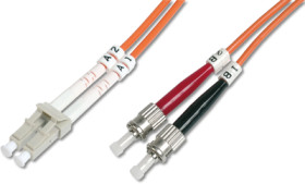 FO duplex patch cable, LC to ST, 1 m, OM2, multimode 50/125 µm, DK-2531-01