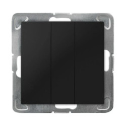 IMPRESJA Łącznik potrójny czarny metalik ŁP-13Y/m/33