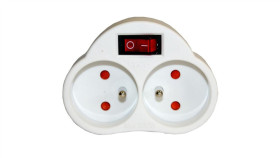 Rozgałęźnik 2-Gniazdowy - 2X2p+Z Z Podświetleniem, Z Wyłącznikiem, Z...