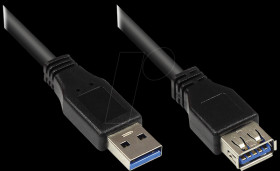 2711-S005 USB 3.0 male A > female A, 0,5m