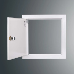 Drzwiczki rewizyjne SP 250x250 RAL9003, kołnierz szer.2,5cm