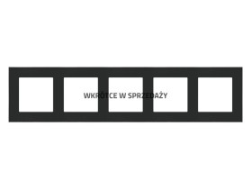SIMON 55 Ramka 5 pięciokrotna DUO czarna podstawa chrom TRD5.163/149 KONTAKT SIMON