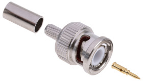 Złącze koncentryczne Montaż na kablu Męski 50Ω typ złącza Złącze BNC 4GHz Połączenie zagniatane typ kabla RG58