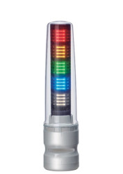 Wieża sygnalizacyjna Patlite 5 -elementowy akustyczny Brzęczyk LED Przezroczysty 24 V DC Migające, stałe 85dB Kabel