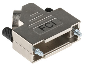 Osłona tylna D-Sub 15 -pinowe Cynk odlewany Kątowy Amphenol Communications Solutions A