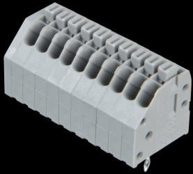 250-410 Terminal strip with operating push buttons, RM 2.5 mm, 4A, 10-pi