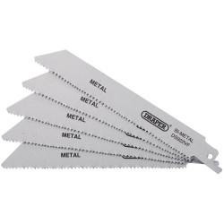 Draper 43463 Bi-metal Reciprocating Saw Blades-Metal 150mm 10-14tpi 5Pc