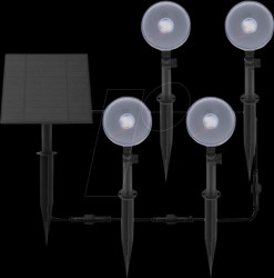 OC-GL-039B 4-pack LED solar light, black, IP65, 3000 K