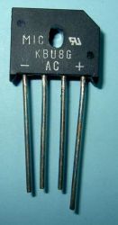 8A/400V PINY PŁASKI KBU-8G MOSTEK