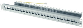 Telegärtner Panel 19 1U pusty 24 porty RJ45 z półką szary