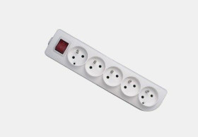 Gniazdo z uziemieniem i wył. 5x GN-50W