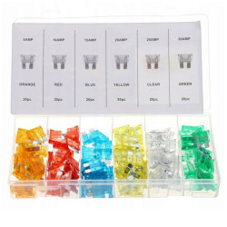 Zestaw bezp. samochod. 5A-30A wersja UNI 120szt w pudełku