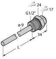 Turck 9910769 THW-6-G1/2-A4-L800 10 szt.
